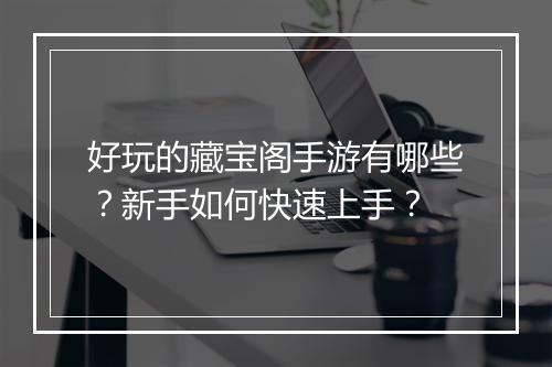 好玩的藏宝阁手游有哪些？新手如何快速上手？