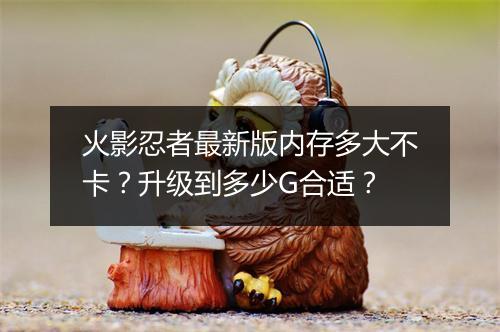 火影忍者最新版内存多大不卡？升级到多少G合适？