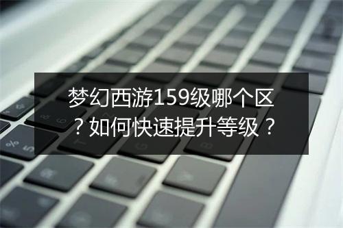 梦幻西游159级哪个区？如何快速提升等级？