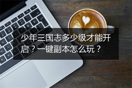 少年三国志多少级才能开启？一键副本怎么玩？