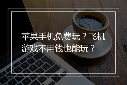 苹果手机免费玩?飞机游戏不用钱也能玩?