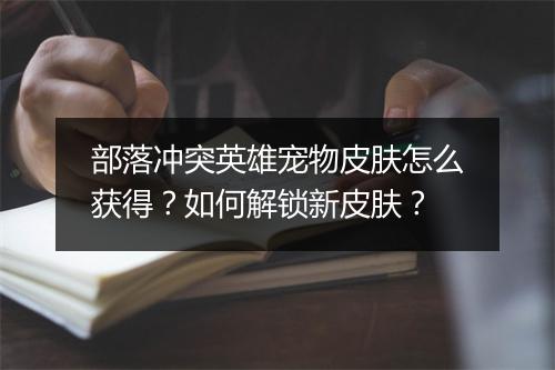 部落冲突英雄宠物皮肤怎么获得？如何解锁新皮肤？
