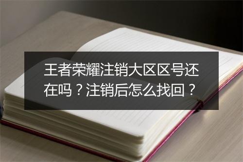 王者荣耀注销大区区号还在吗?注销后怎么找回?