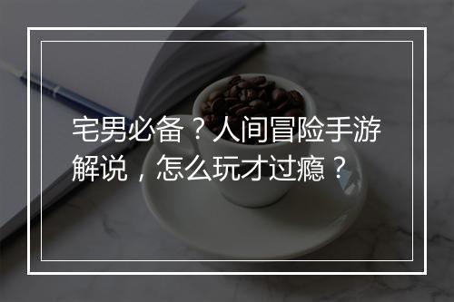 宅男必备？人间冒险手游解说，怎么玩才过瘾？
