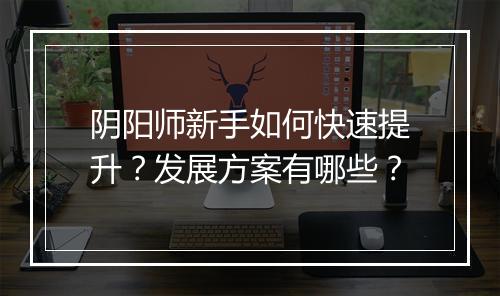 阴阳师新手如何快速提升？发展方案有哪些？