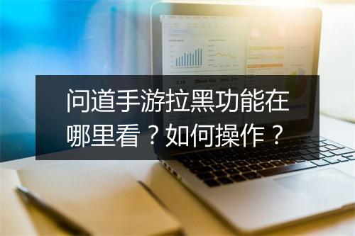 问道手游拉黑功能在哪里看？如何操作？