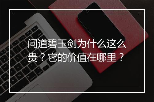 问道碧玉剑为什么这么贵？它的价值在哪里？