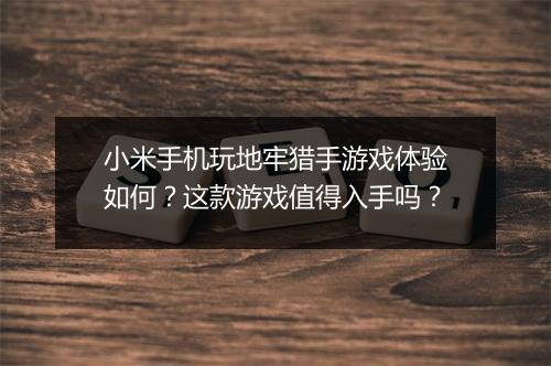 小米手机玩地牢猎手游戏体验如何?这款游戏值得入手吗?
