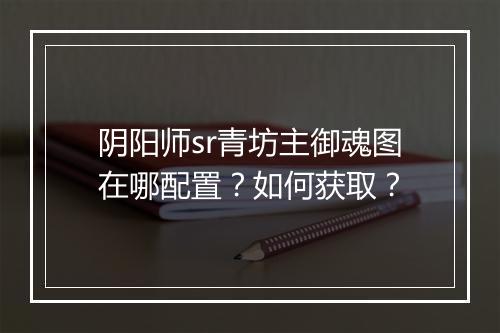阴阳师sr青坊主御魂图在哪配置?如何获取?