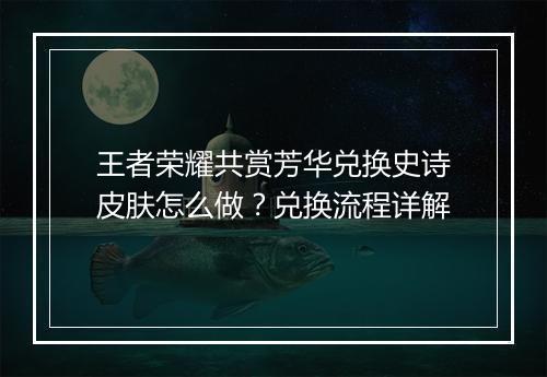 王者荣耀共赏芳华兑换史诗皮肤怎么做?兑换流程详解