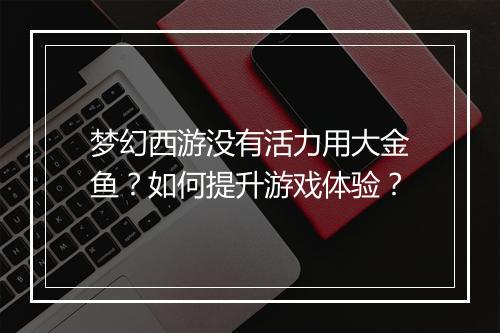 梦幻西游没有活力用大金鱼?如何提升游戏体验?
