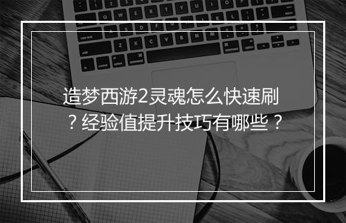 造梦西游2灵魂怎么快速刷？经验值提升技巧有哪些？