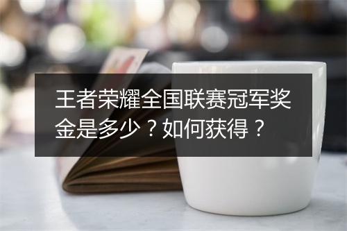 王者荣耀全国联赛冠军奖金是多少？如何获得？