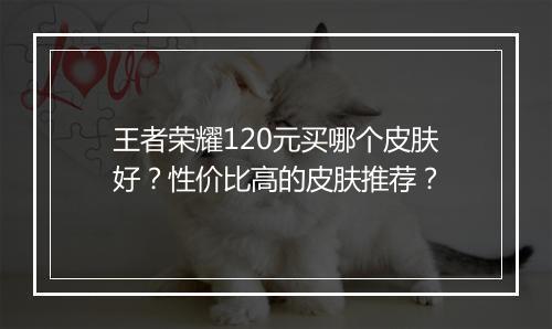 王者荣耀120元买哪个皮肤好？性价比高的皮肤推荐？