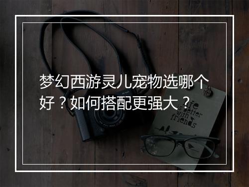 梦幻西游灵儿宠物选哪个好?如何搭配更强大?