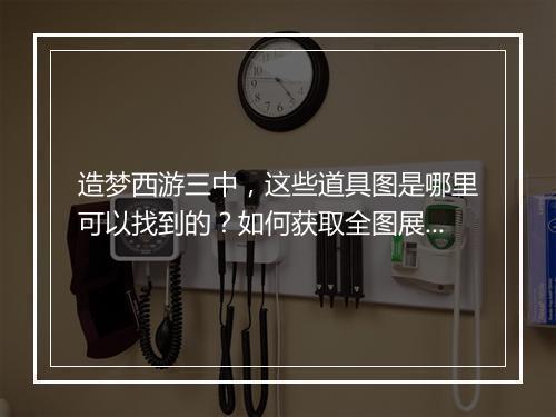 造梦西游三中,这些道具图是哪里可以找到的?如何获取全图展示?