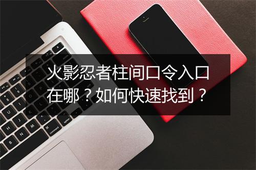 火影忍者柱间口令入口在哪?如何快速找到?
