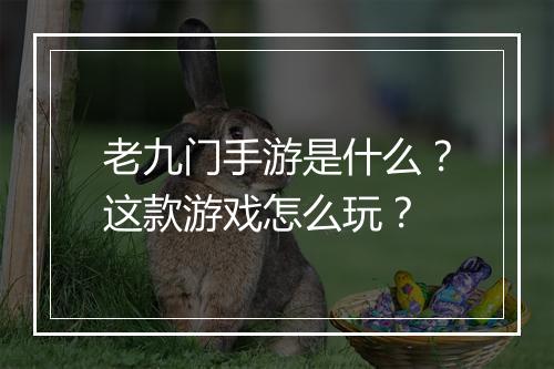 老九门手游是什么?这款游戏怎么玩?