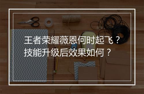 王者荣耀薇恩何时起飞？技能升级后效果如何？