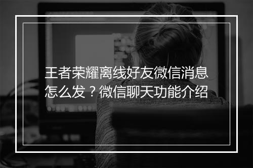 王者荣耀离线好友微信消息怎么发?微信聊天功能介绍