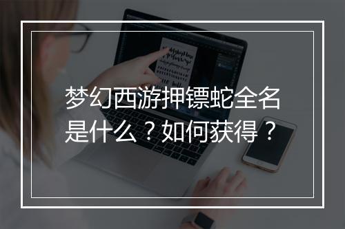梦幻西游押镖蛇全名是什么？如何获得？