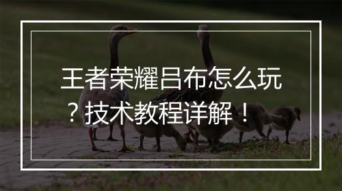 王者荣耀吕布怎么玩？技术教程详解！