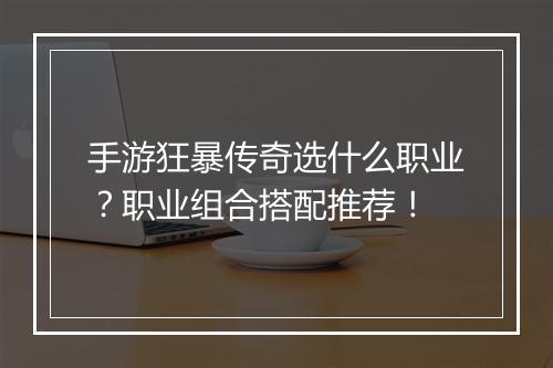 手游狂暴传奇选什么职业?职业组合搭配推荐!