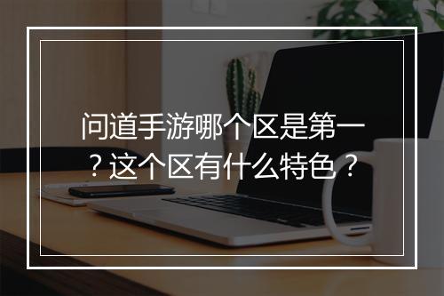 问道手游哪个区是第一？这个区有什么特色？