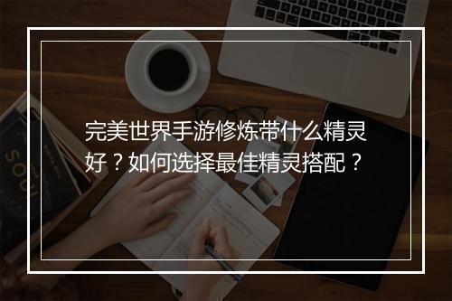 完美世界手游修炼带什么精灵好?如何选择最佳精灵搭配?