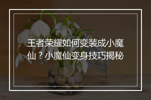 王者荣耀如何变装成小魔仙?小魔仙变身技巧揭秘