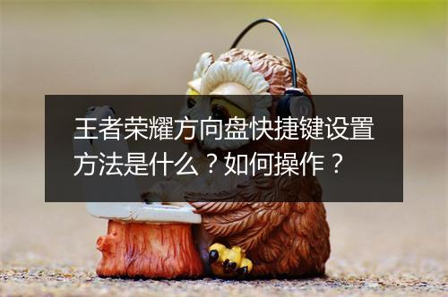 王者荣耀方向盘快捷键设置方法是什么？如何操作？