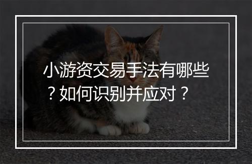 小游资交易手法有哪些？如何识别并应对？