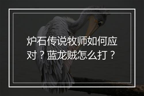 炉石传说牧师如何应对？蓝龙贼怎么打？