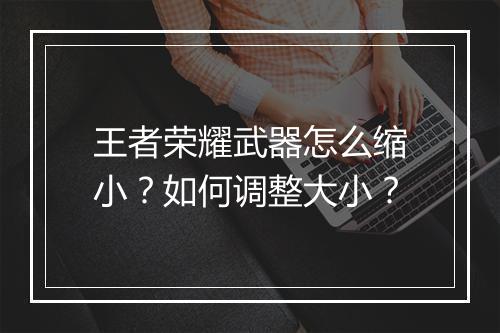 王者荣耀武器怎么缩小？如何调整大小？