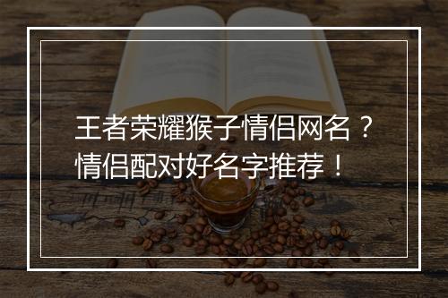王者荣耀猴子情侣网名?情侣配对好名字推荐!