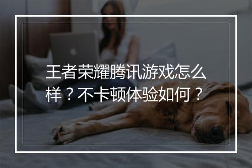 王者荣耀腾讯游戏怎么样？不卡顿体验如何？