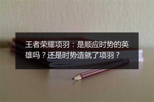 王者荣耀项羽：是顺应时势的英雄吗？还是时势造就了项羽？
