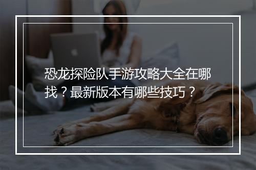 恐龙探险队手游攻略大全在哪找?最新版本有哪些技巧?
