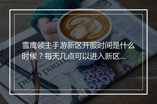 雪鹰领主手游新区开服时间是什么时候？每天几点可以进入新区？
