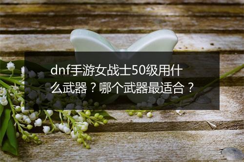 dnf手游女战士50级用什么武器？哪个武器最适合？