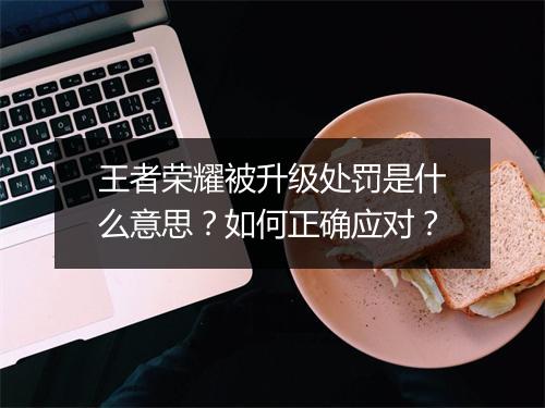 王者荣耀被升级处罚是什么意思？如何正确应对？