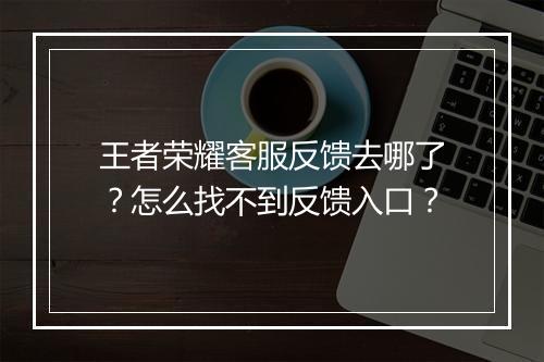 王者荣耀客服反馈去哪了?怎么找不到反馈入口?