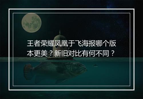 王者荣耀凤凰于飞海报哪个版本更美?新旧对比有何不同?