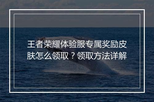 王者荣耀体验服专属奖励皮肤怎么领取?领取方法详解