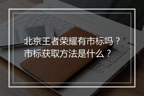 北京王者荣耀有市标吗?市标获取方法是什么?