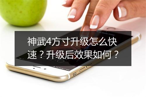 神武4方寸升级怎么快速？升级后效果如何？