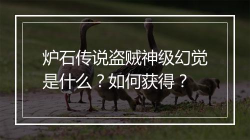 炉石传说盗贼神级幻觉是什么？如何获得？