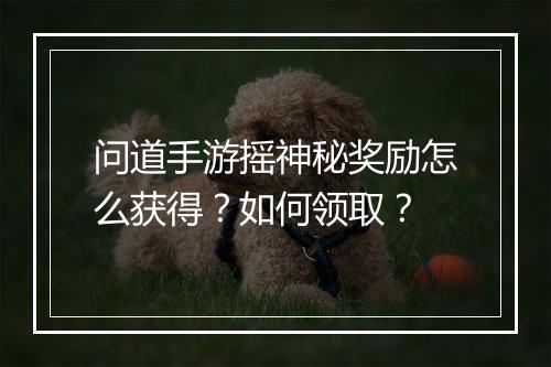 问道手游摇神秘奖励怎么获得？如何领取？