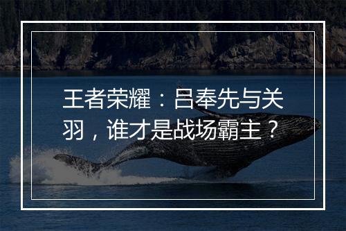 王者荣耀：吕奉先与关羽，谁才是战场霸主？