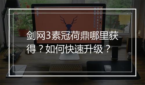 剑网3素冠荷鼎哪里获得？如何快速升级？